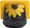 Sunflower Sponge Holder for Kitchen Sink, Yellow Ceramic Drying Rack, Kitchen Sink Organizer, Decor